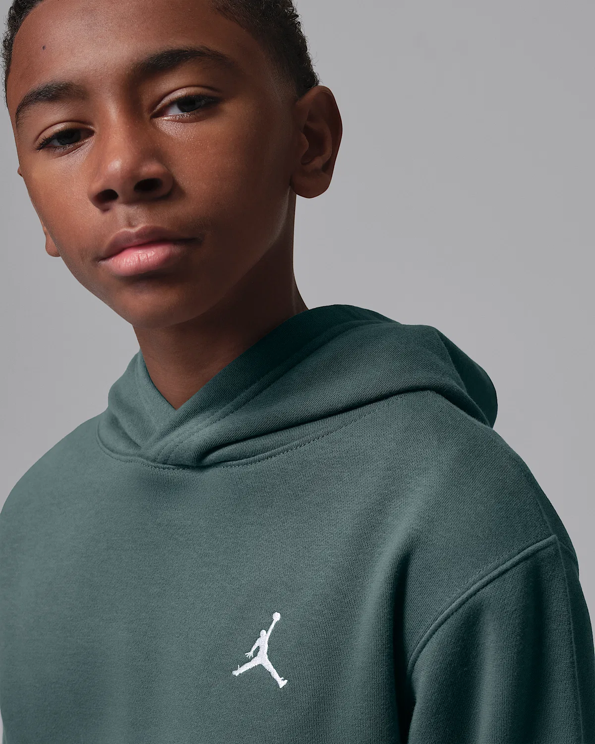 Детская толстовка Jordan Brooklyn Fleece, Grey — фото 3