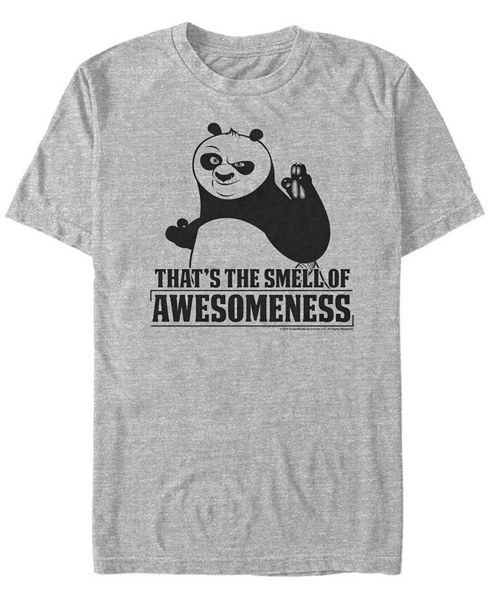 

Мужская футболка с коротким рукавом Kung Fu Panda Po The Smell of Awesomeness Fifth Sun, серый