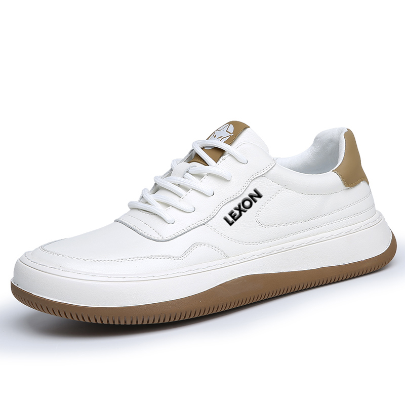 

LEXON Кроссовки для скейтбординга мужские с амортизацией, поддержкой и противоскользящей подошвой, низкие, белые, цвет White