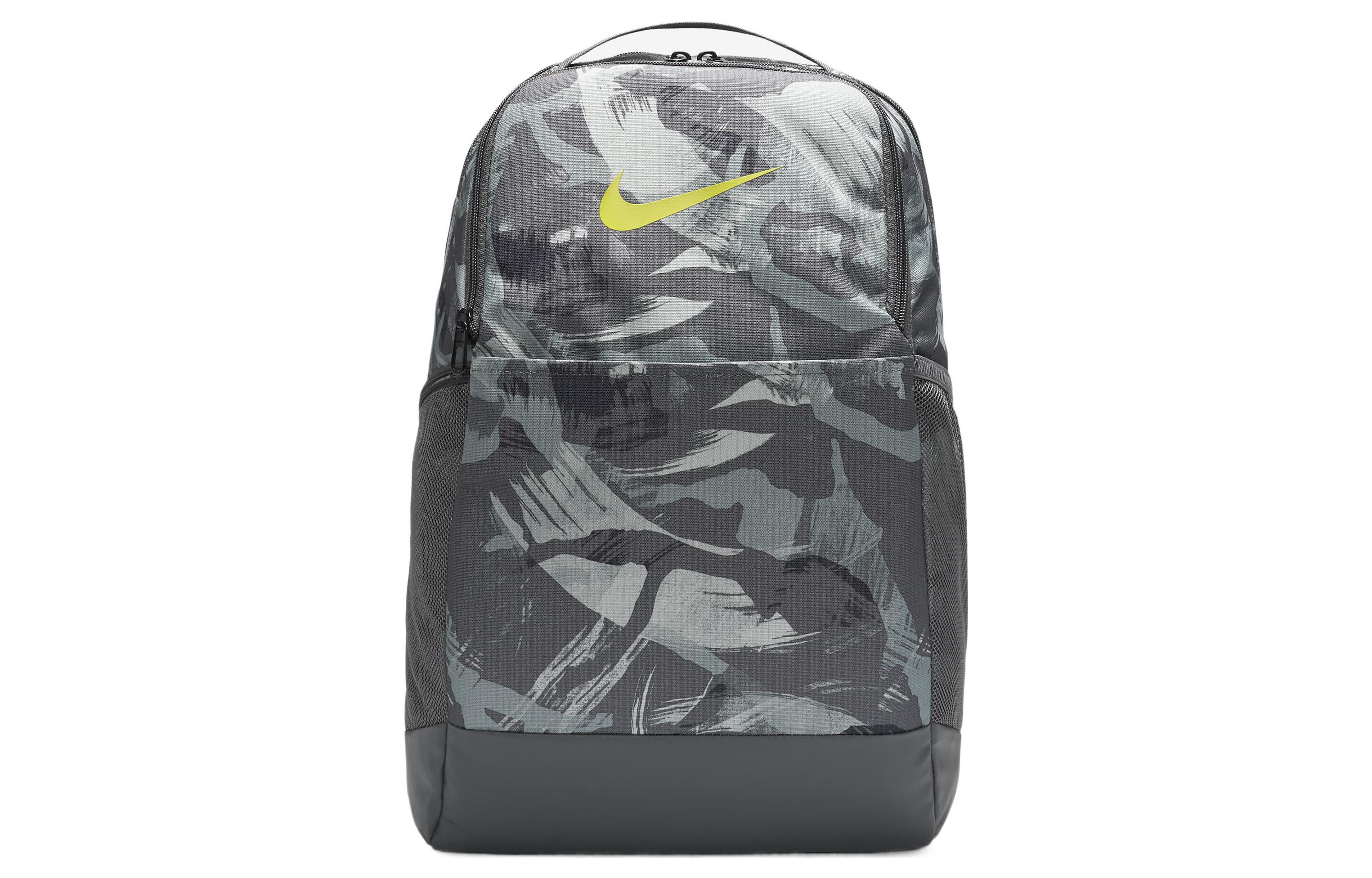 

Nike Рюкзак из полиэстера среднего размера, унисекс, цвет: серый железный/серый железный/яркий кактус