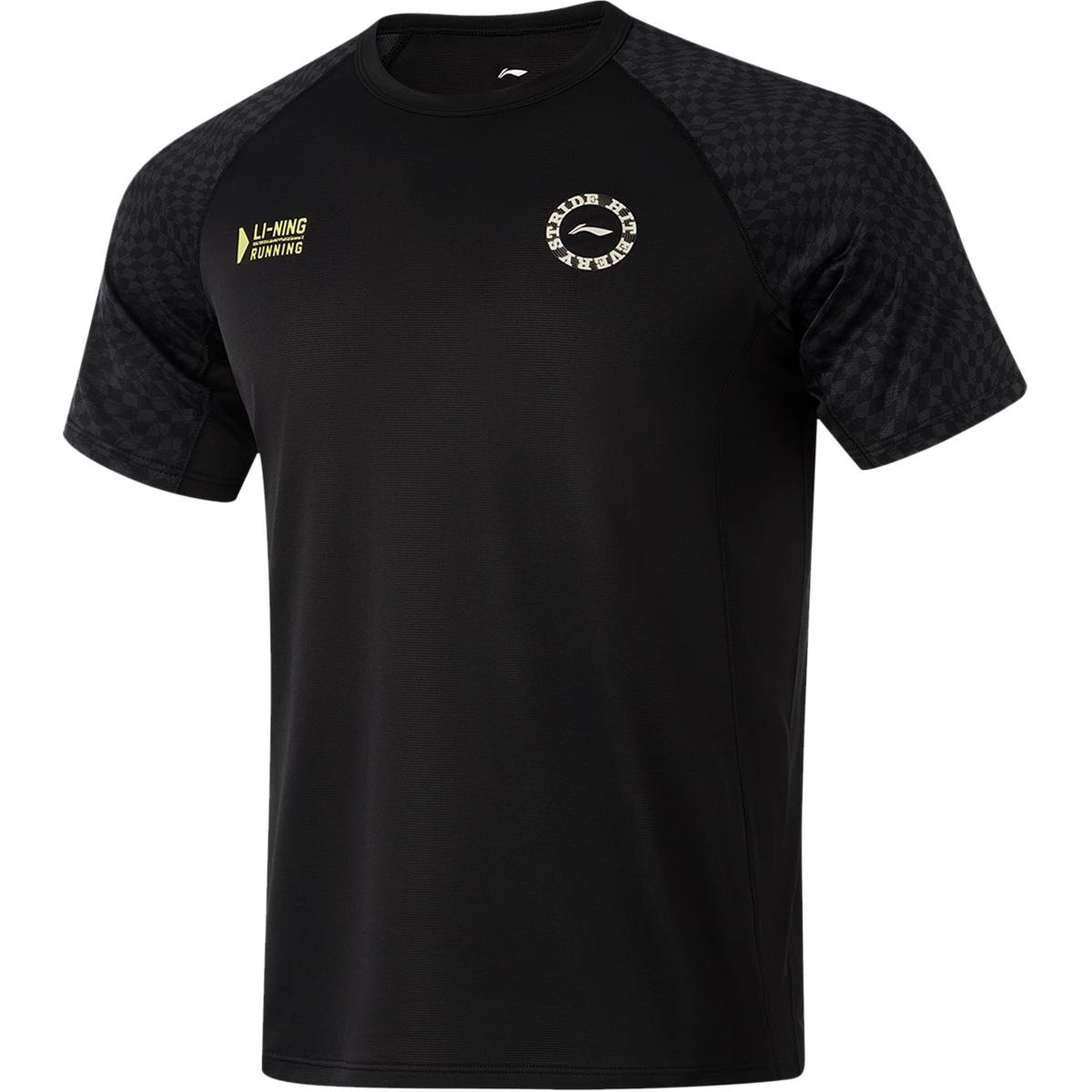 

Футболка LiNing Running Collection, мужская, черная, с принтом по всей подошве