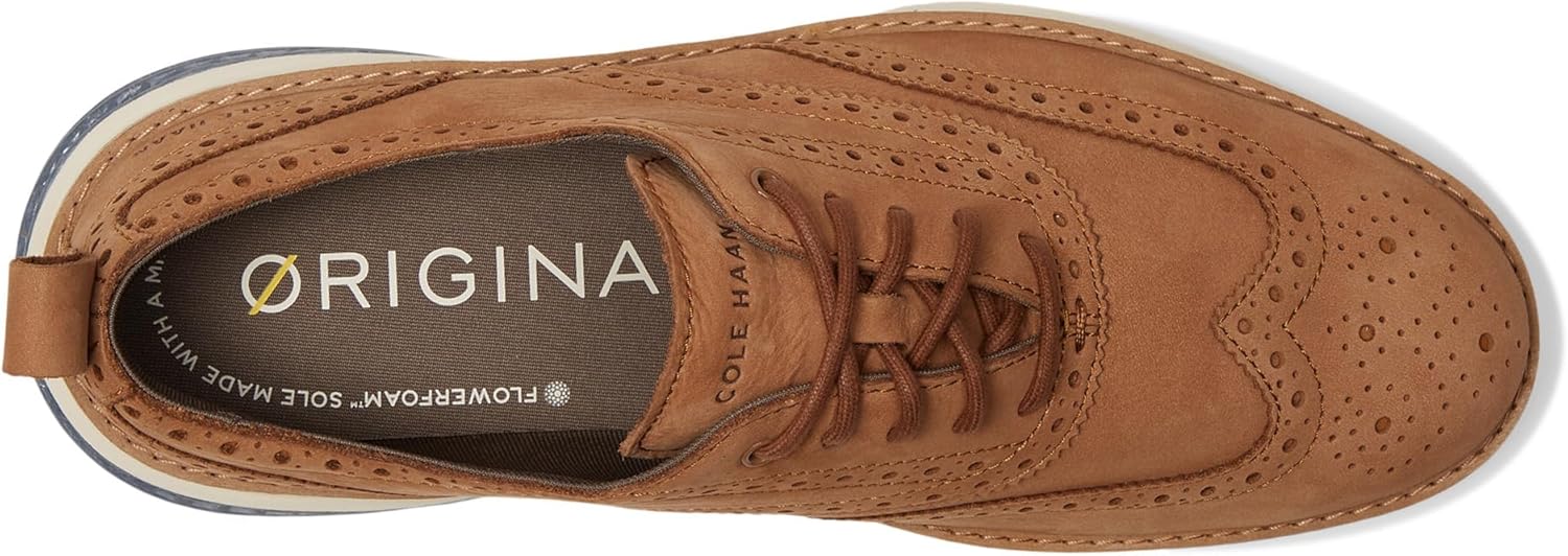 Мужские туфли Cole Haan Originalgrand Energyweave Wingtip, синий/золотой/бежевый — фото 2