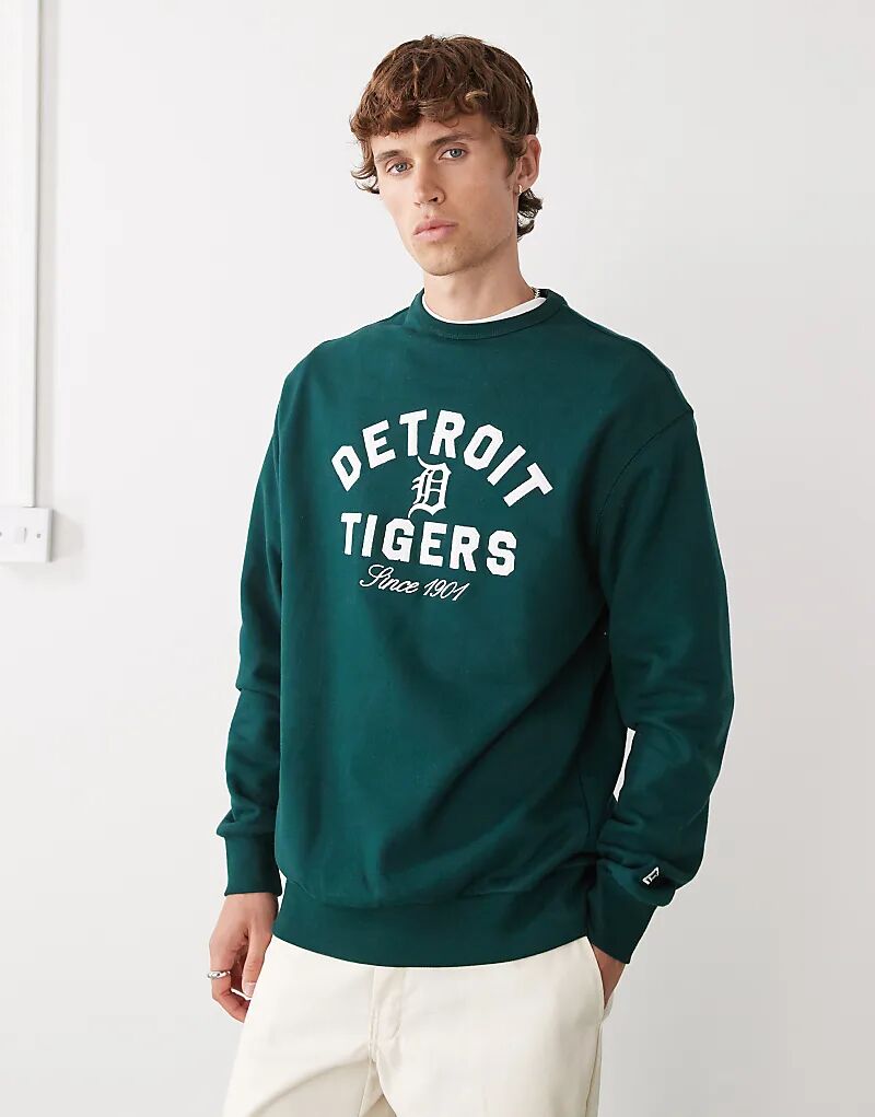 

Свободная толстовка New Era Detroit Tigers зеленого цвета