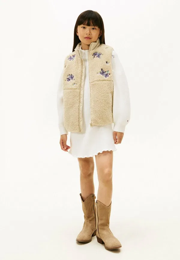 Платье-Сарафан с цветочной вышивкой Tommy Hilfiger, Ivory Silk