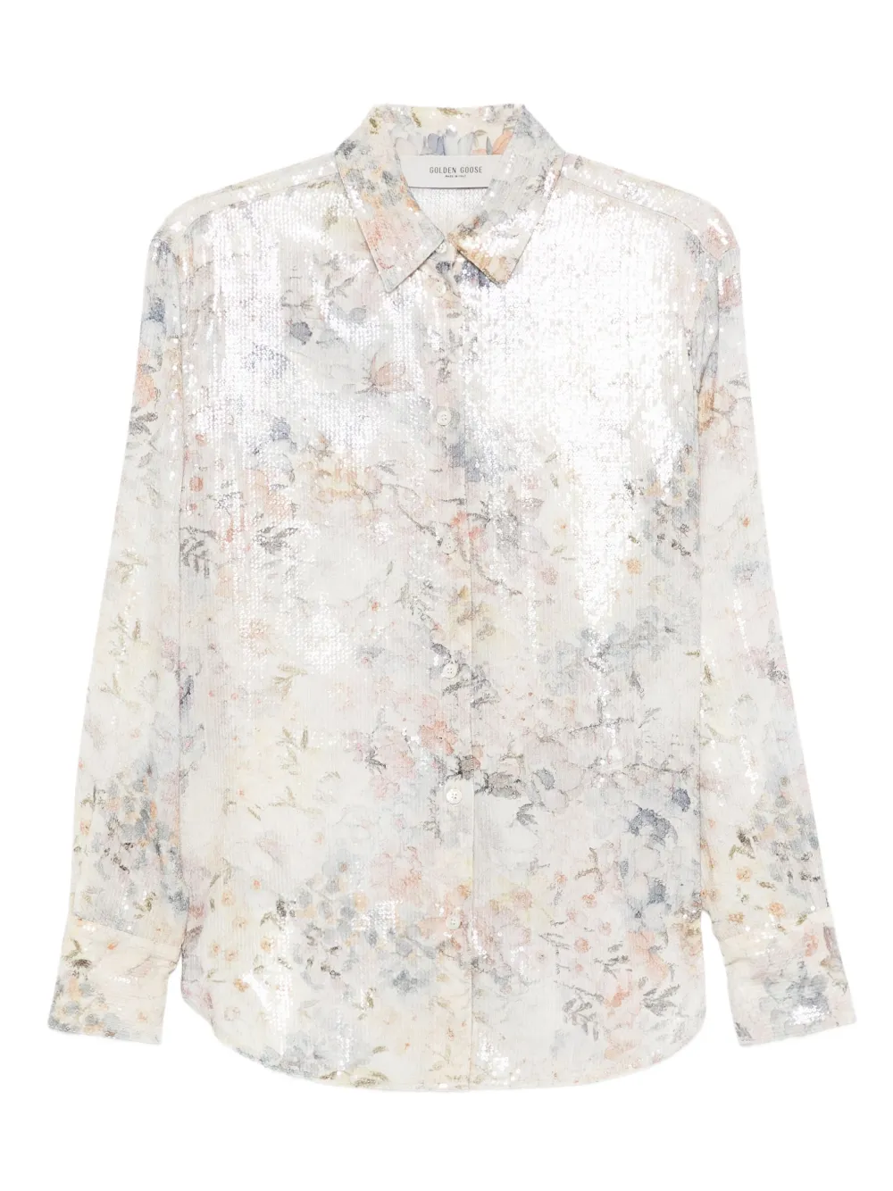 

Рубашка с пайетками GOLDEN GOOSE, нейтральный