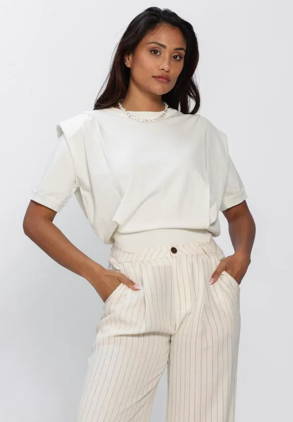 

Базовая футболка heneline Notre-V, Off White, Белый, Базовая футболка heneline Notre-V, Off White