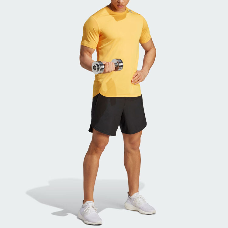 Футболка Hiit мужская, ярко-золотая Adidas, цвет Bright gold — фото 4
