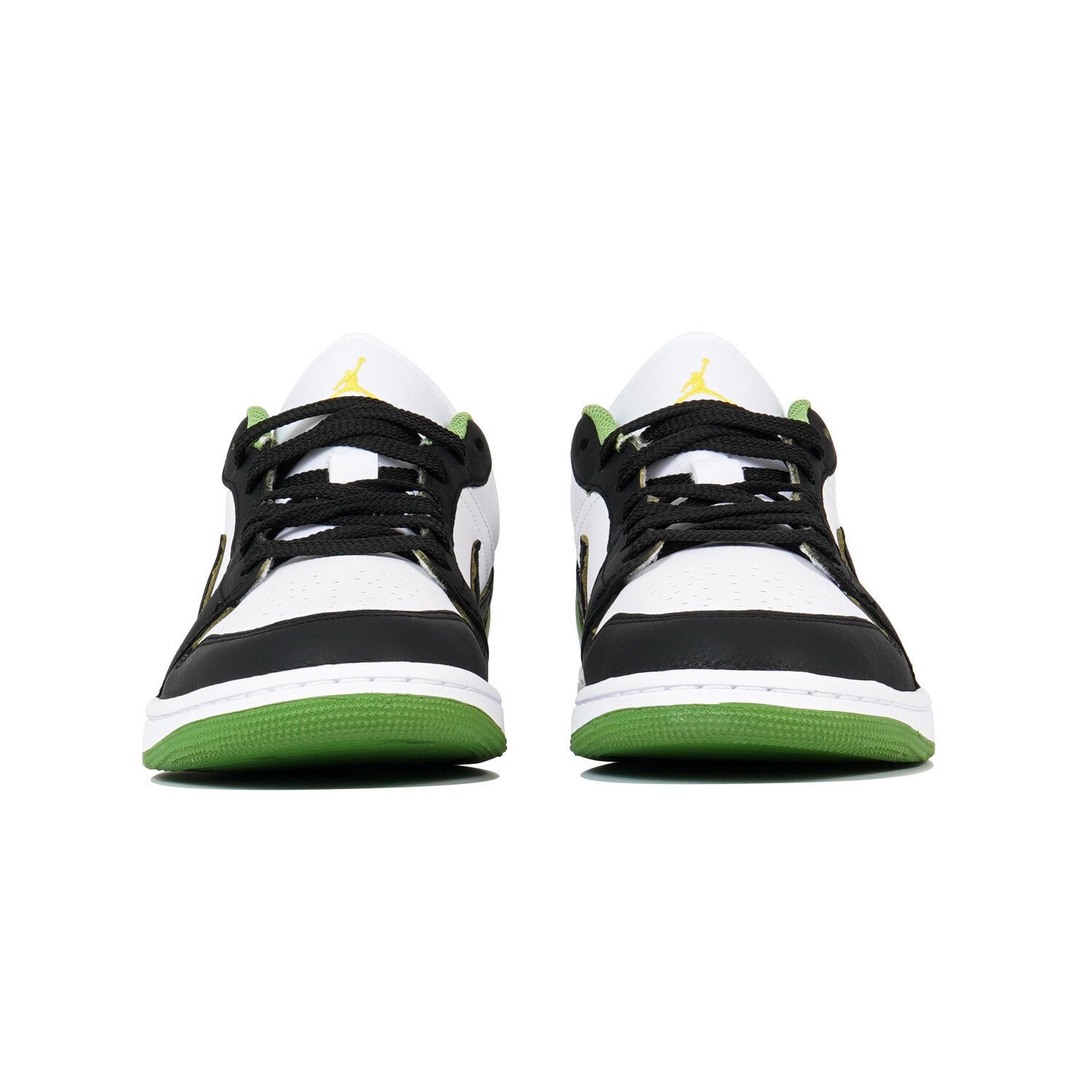 Кроссовки Air Jordan 1 Vintage Basketball Shoes Men Low-top White/Green/Black, зеленый — фото 2