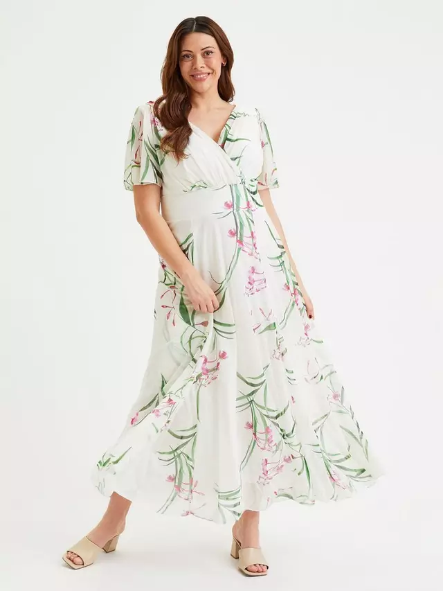 

Платье Scarlett & Jo Isabelle Maxi, цвет ivory/pink