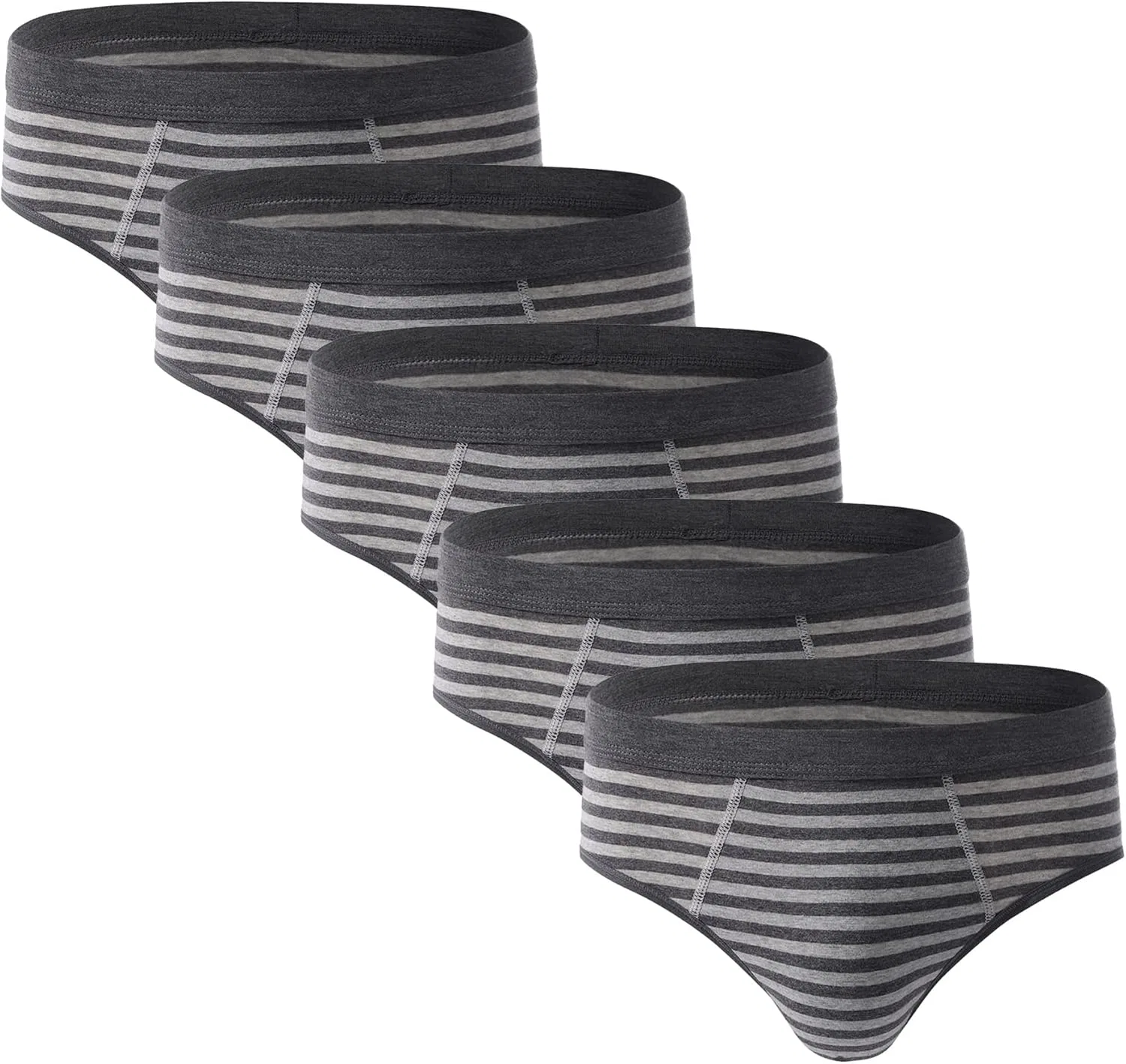 Боксеры полоски Cotton Stretch, Grey, 5 шт