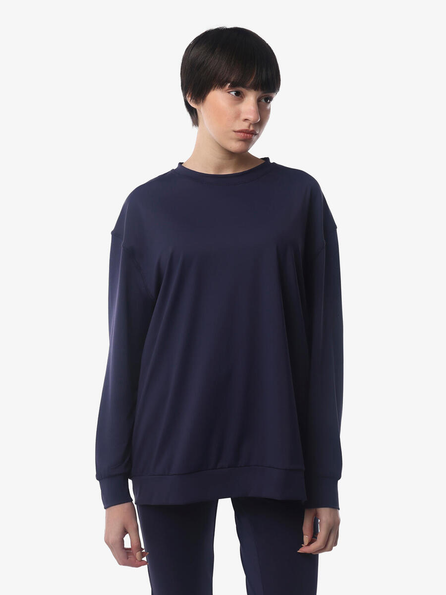 

JAKED Женская синтетическая толстовка темно-синего цвета для фитнеса