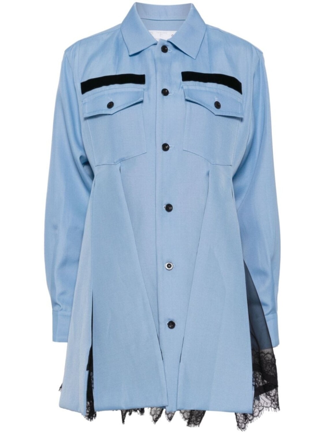 

Sacai двустороннее платье-рубашка, синий