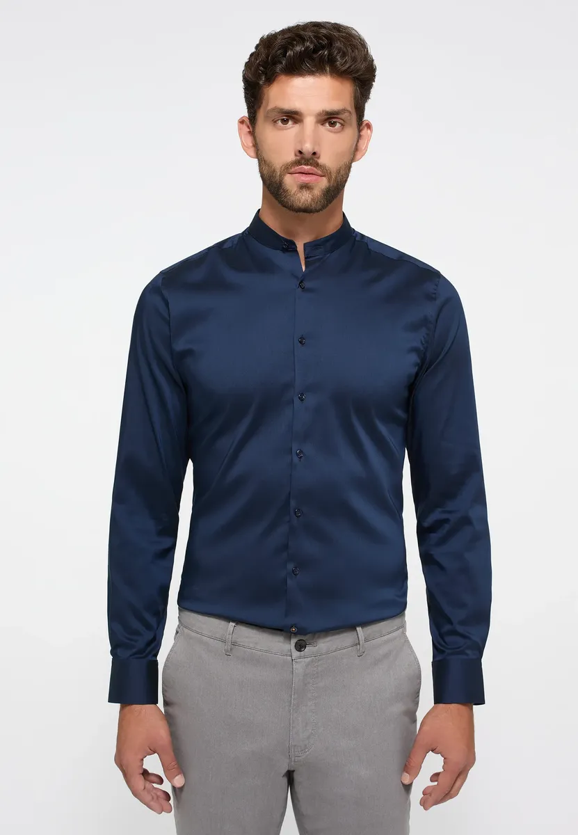 

Рубашка Eterna с длинными рукавами "SLIM FIT", цвет морской волны