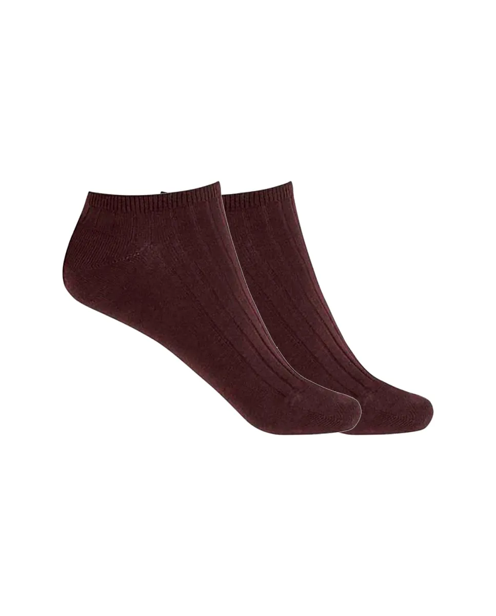 

Набор из 2 пар женских носков из бамбука с рубчиком Punto Blanco, коричневый