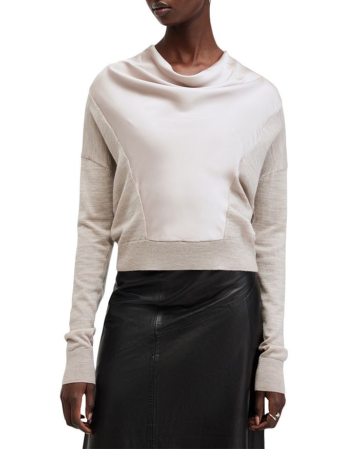 

Свитер с воротником-хомут Myra ALLSAINTS, фиолетовый