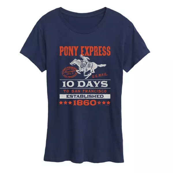 

Женская футболка с принтом USPS Pony 10 days Licensed Character, синий