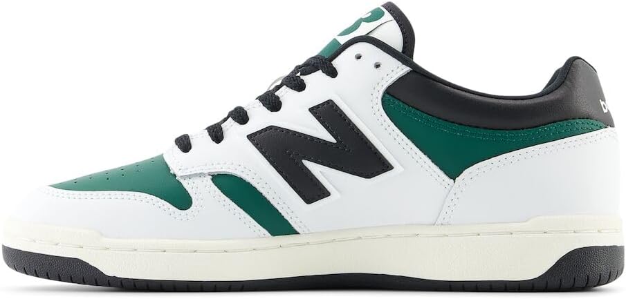 Мужские кроссовки New Balance 480 V1, White/Marsh Green/Black — фото 2