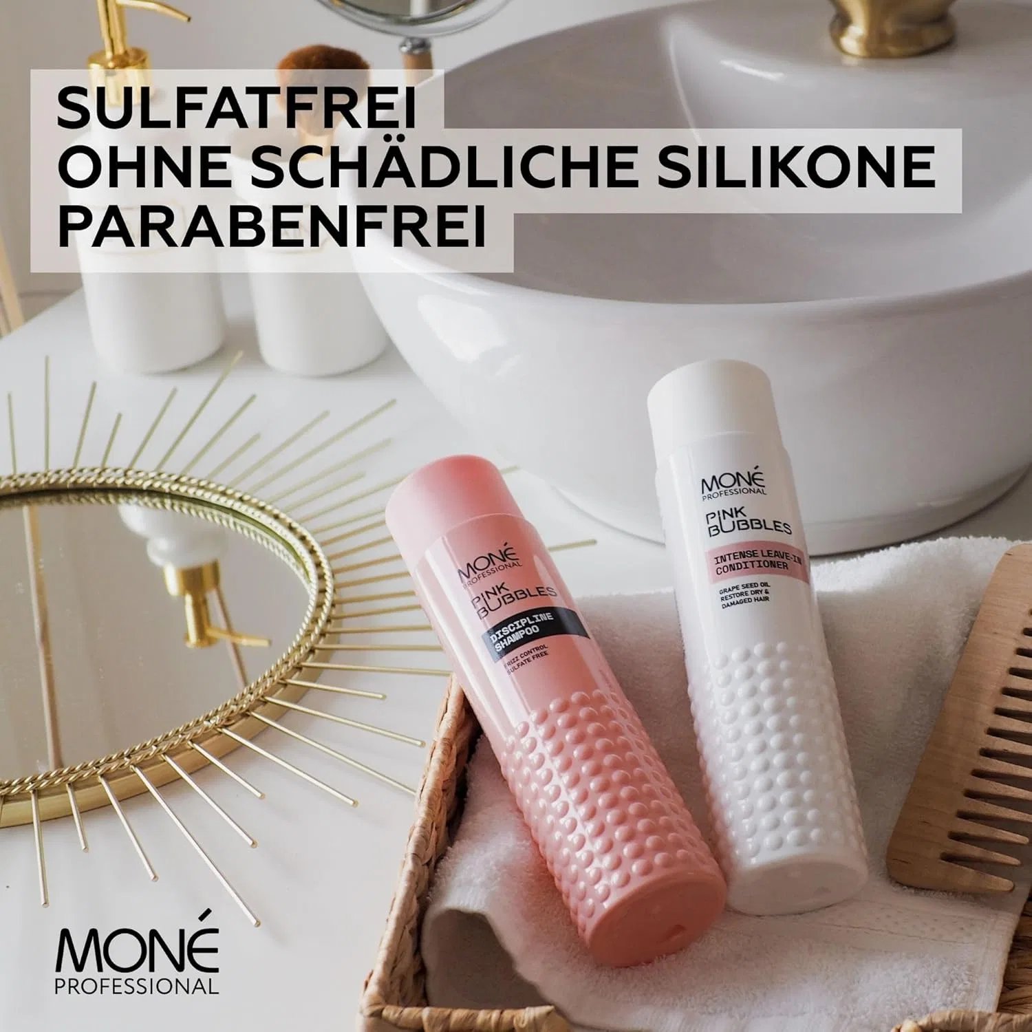 Шампунь «The Perfect Shampoo» с ванильным ароматом от MONÉ Professional Moné, Pink — фото 4