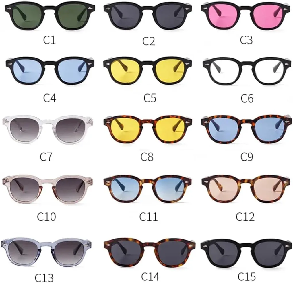 

Солнцезащитные очки с защитой UV400 | Желтые линзы, круглые заклепки | для женщин и мужчин, для занятий спортом на открытом воздухе и вождения DSVIGF, 13