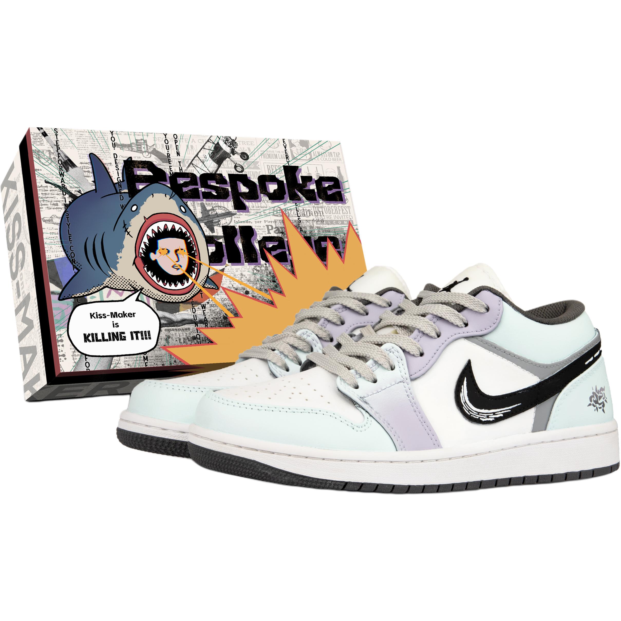 

Jordan Детские баскетбольные кроссовки Air 1 из искусственной кожи с противоскользящей и износостойкой подошвой, низкие, зеленые, унисекс