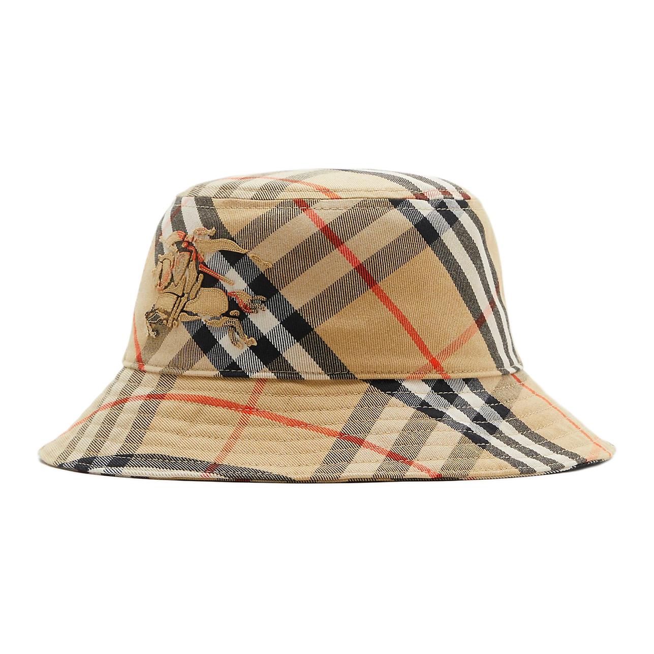 

Винтажная клетчатая ведро шляпа Burberry