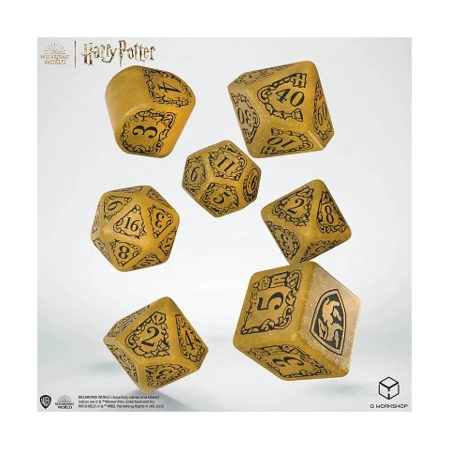 

Набор Poly Set — Желтый Хаффлпафф с черным (7), Harry Potter Dice
