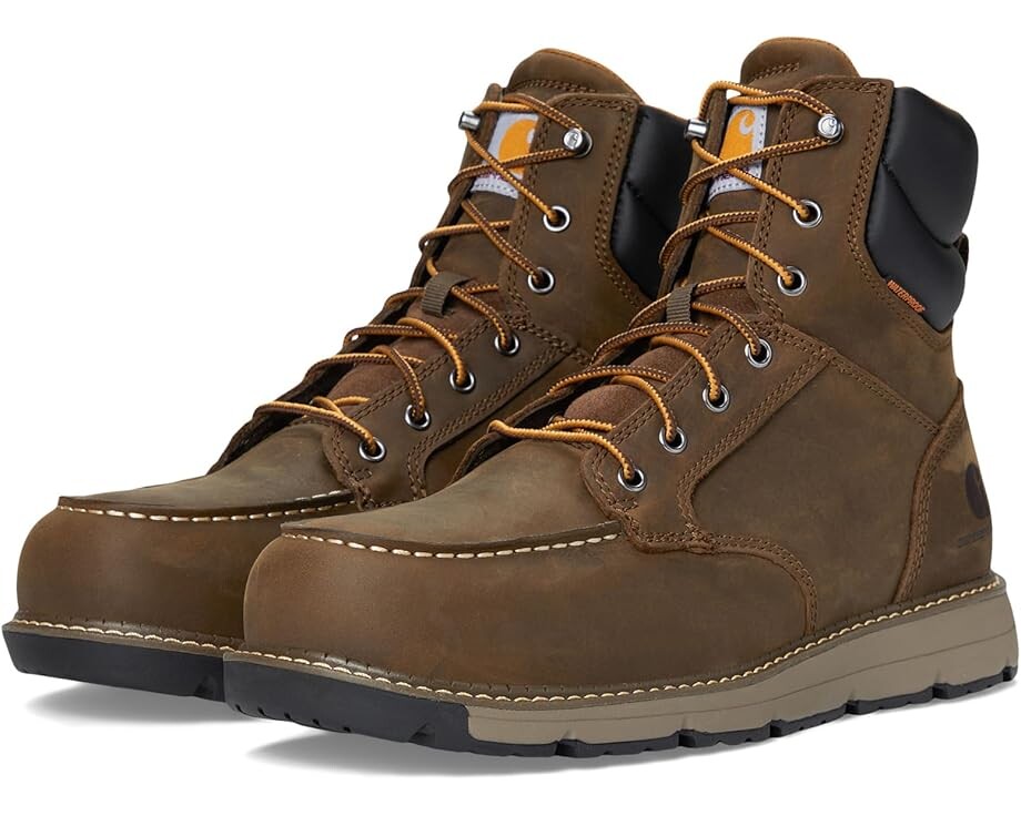 

Ботинки Carhartt Millbrook 6" Waterproof Nano Toe Wedge Boot, цвет Mossy Brown