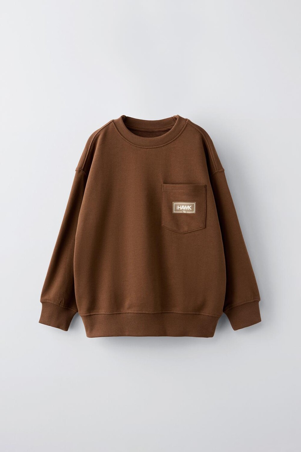 

Толстовка с карманом tony hawk ZARA, коричневый