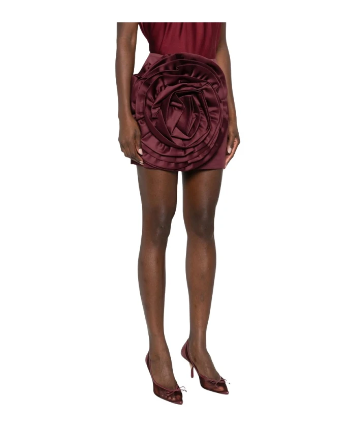 

Атласная юбка с крупными цветами Rotate Birger Christensen, фиолетовый