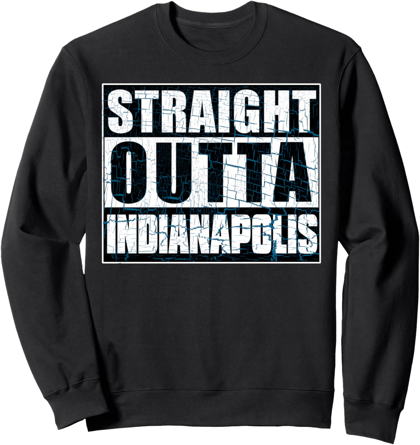 

Винтажная толстовка «Прямо из Индианаполиса» - родной город Индианаполиса Straight Outta Indianapolis Tee Apparel, черный