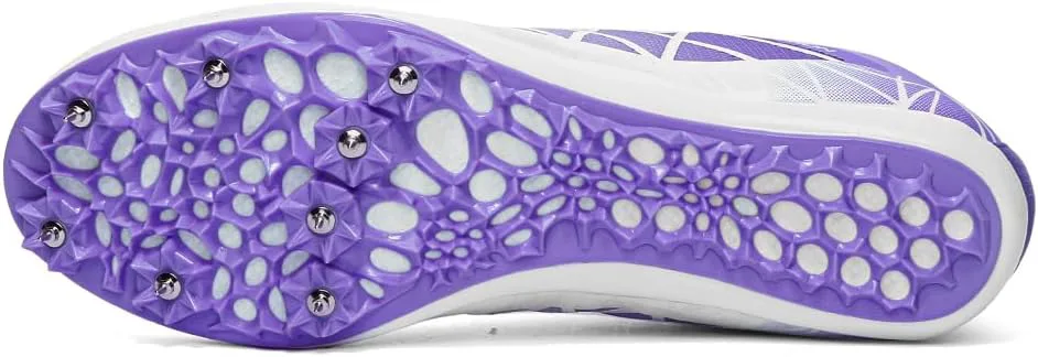 

Профессиональные шиповки THESTRON для легкой атлетики для мужчин, женщин и детей, дышащие кроссовки для бега, прыжков и спринта, фиолетовый