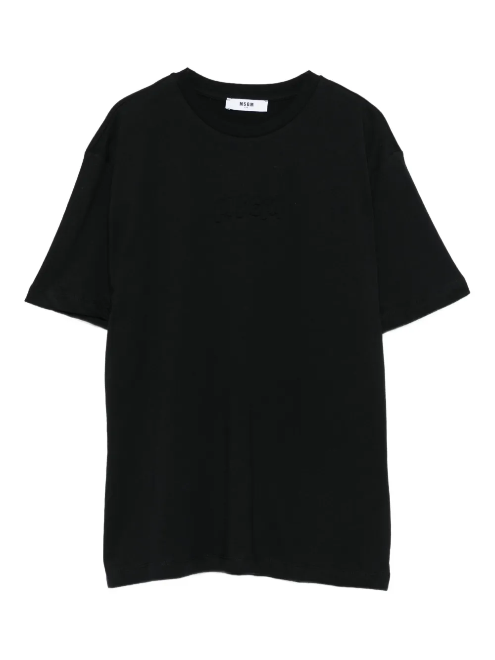 

Футболка с тисненым логотипом MSGM Kids, черный