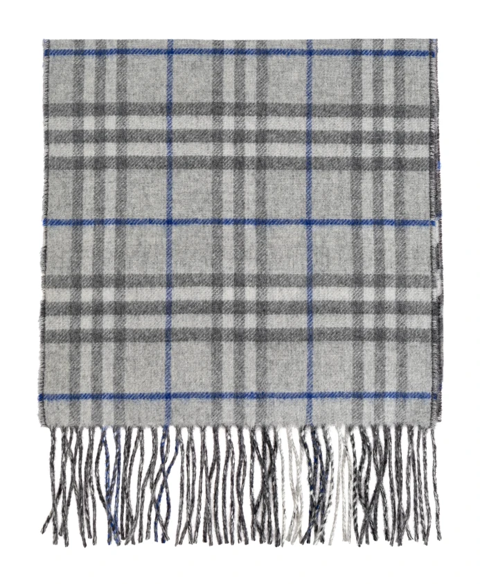 

Кашемировый шарф с бахромой Burberry, серый