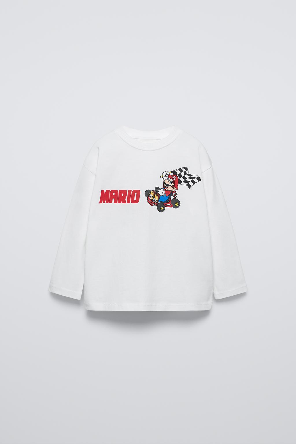 

Футболка mario kart nintendo ZARA, устрично-белый