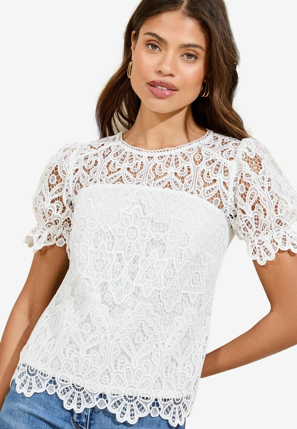 

Блуза REGULAR FIT - PUFF SLEEVE Lipsy, белый