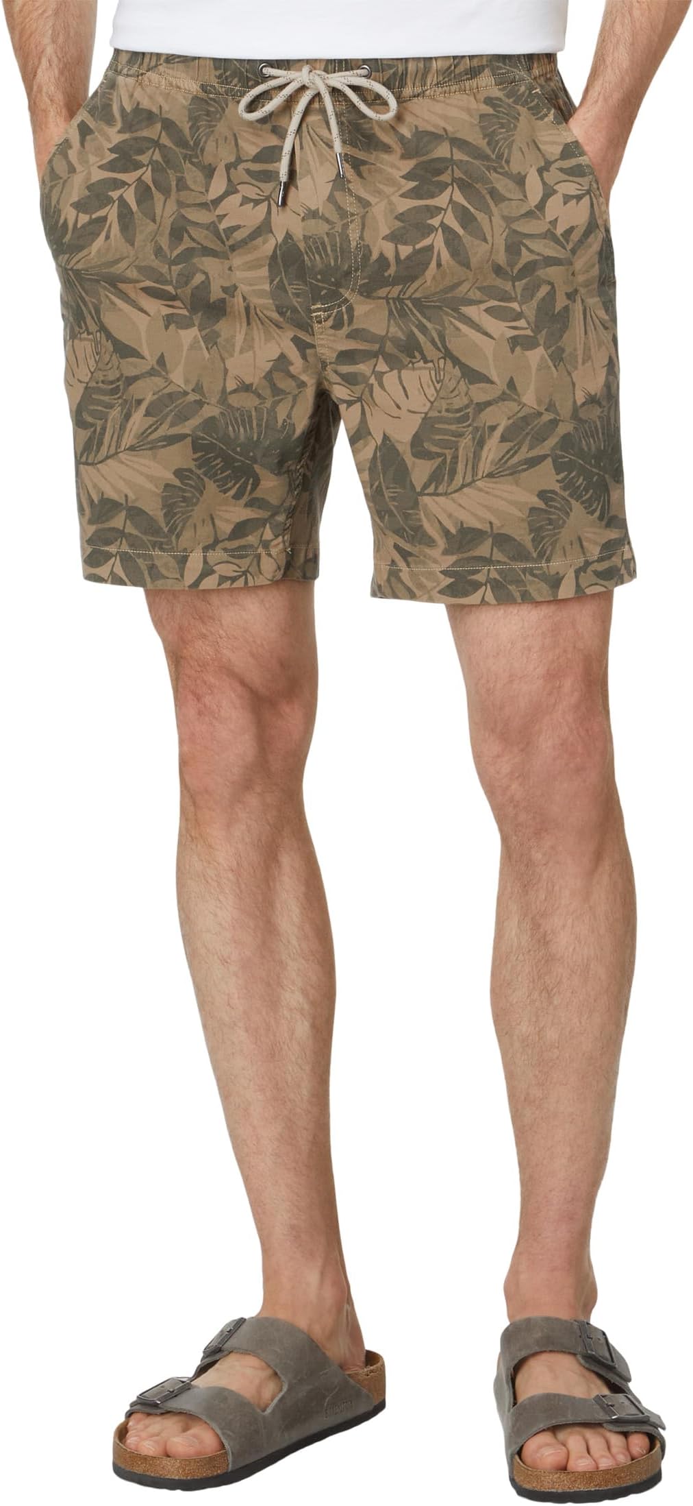 

Шорты Faherty Essential Drawstring Shorts 6.5", цвет Olive Jungle Tropical