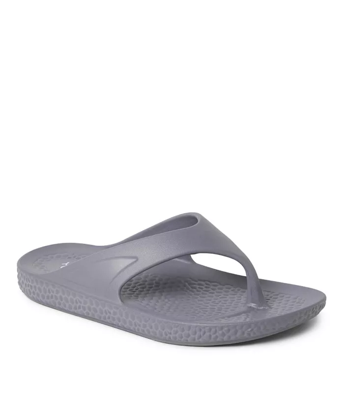 

Мужские экологичные удобные шлепанцы-вьетнамки EcoCozy Sustainable Comfort Flip Flop Thong Sandal Dearfoams, серый