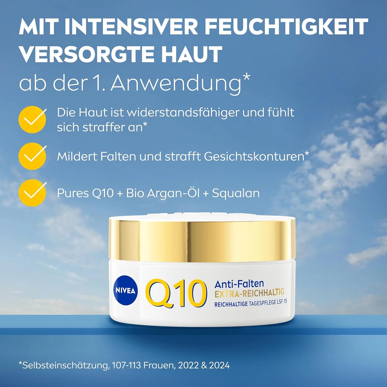 Крем для лица SPF15 NIVEA Дневной Q10 Anti-Wrinkle с для очень сухой кожи — фото 2