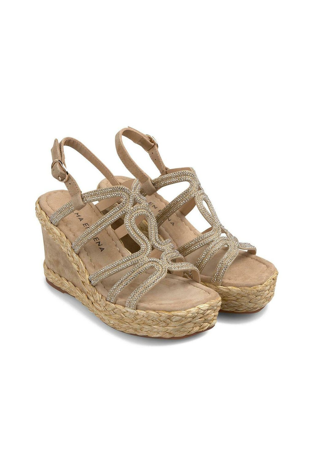Босоножки на танкетке High heeled sandals Alma en Pena, светло-коричневый — фото 3