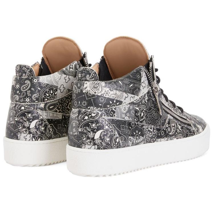 GZ Kriss Mid-Top Skateboard Shoes Мужские Черные Giuseppe Zanotti — фото 4