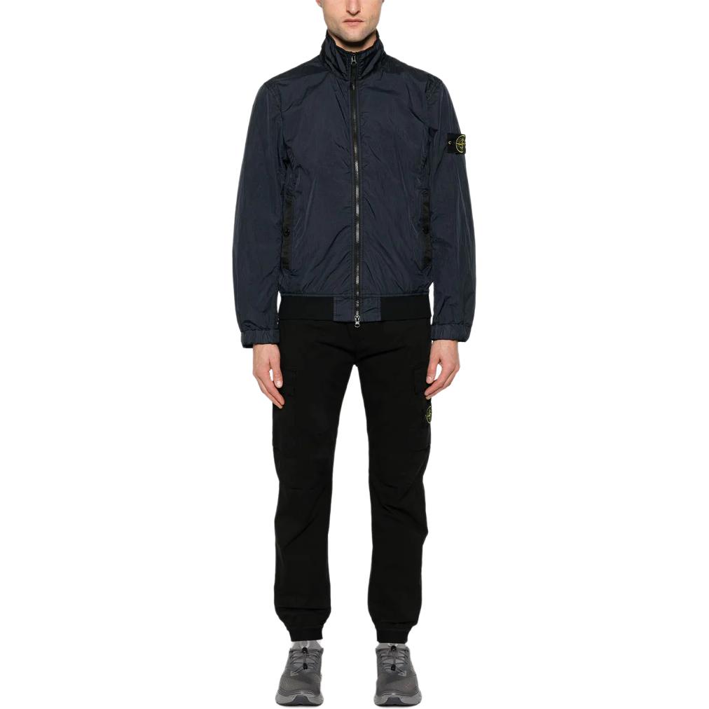 Брюки с зауженным низом и нашивкой с логотипом STONE ISLAND, черный — фото 4