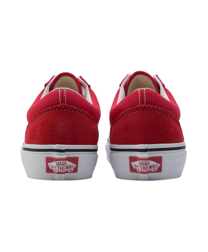 Классические кроссовки в стиле олдскул Vans, красный — фото 4