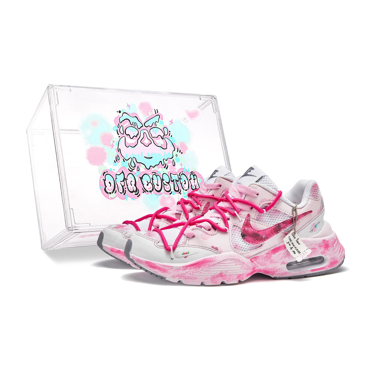 

Кроссовки Air Max Fusion женские с низким верхом розовые/белые Nike