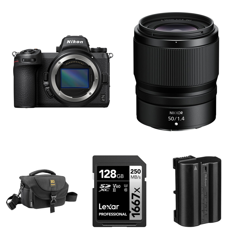 

Беззеркальная камера Nikon Z7 II Mirrorless Camera with 50mm f/1.4 Lens and