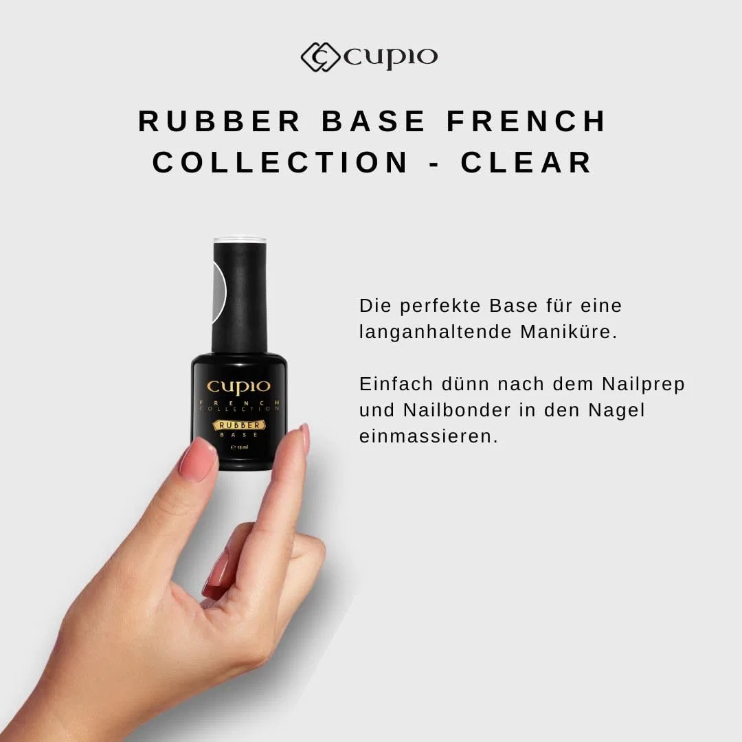 Прозрачная каучуковая база «French Collection» для гель-лака, 15 мл ‎Cupio — фото 4