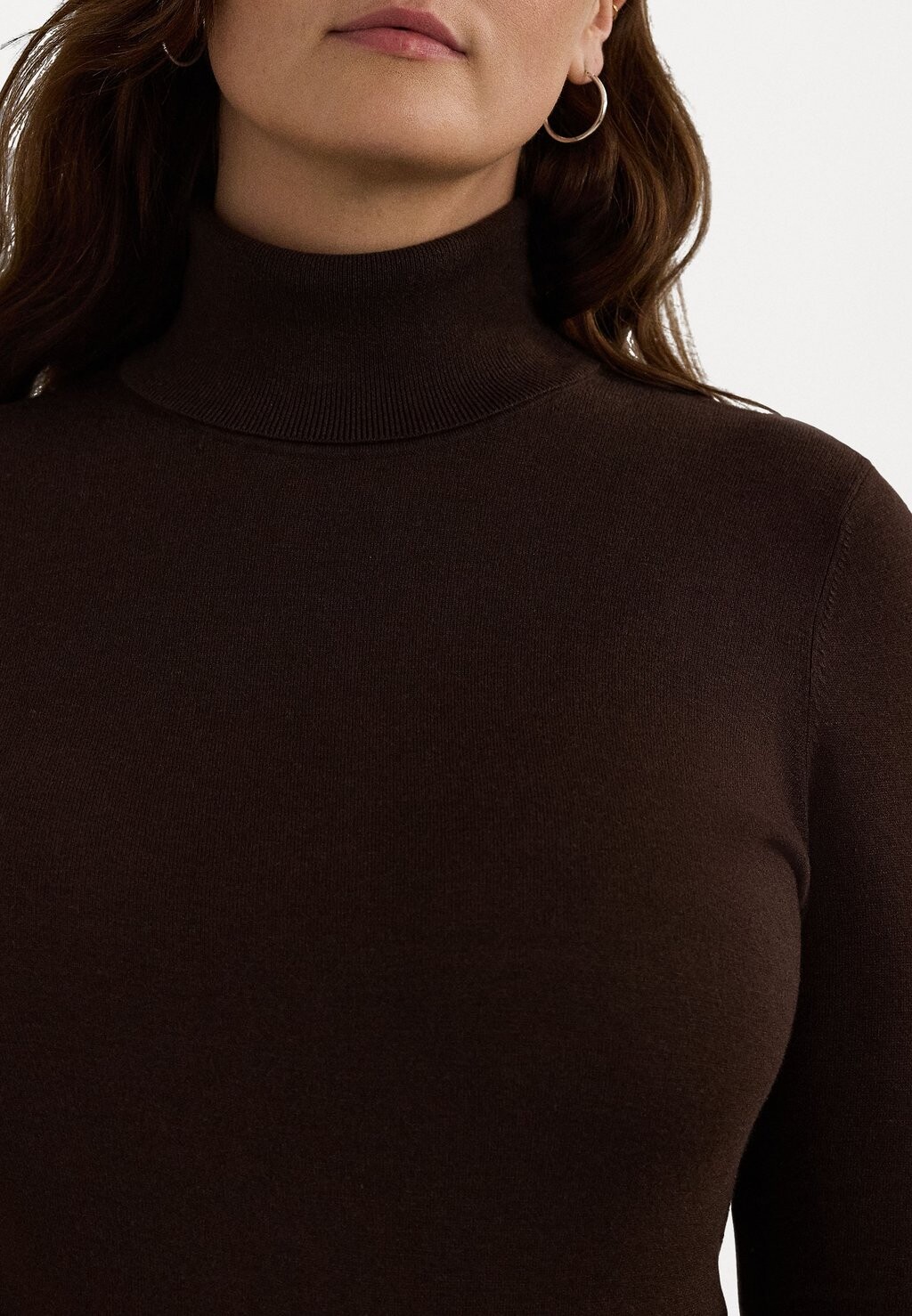 

Джемпер SILK BLEND TURTLENECK SWEATER Lauren Ralph Lauren Woman, коричневый