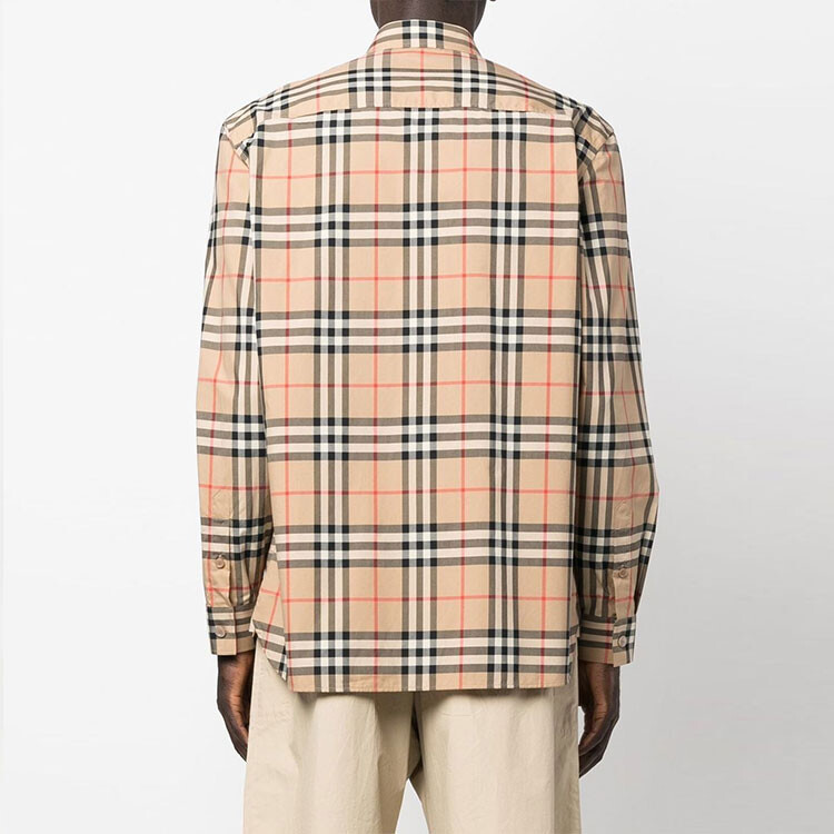 Рубашка мужская Burberry, Подарочный пакет, Хлопок — фото 4