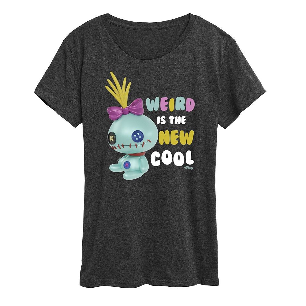 

Женская футболка с необычным крутым рисунком Disney's Lilo & Stitch, цвет Heather Charcoal