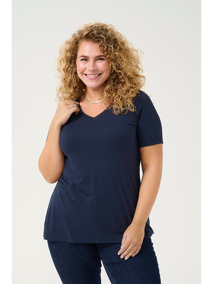 

Футболка KAFFE curve, темно-синий