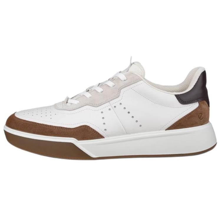 

Ecco Низкие повседневные туфли Street Court, мужские, белые, коричневые